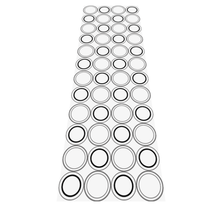 Vinyl rug bathroom with black and grey circles pattern - TenStickers