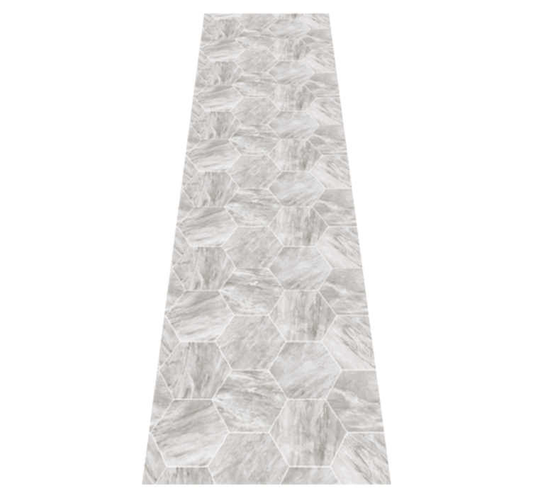 Vinyl rug bathroom gold marble hexagonal design - TenStickers