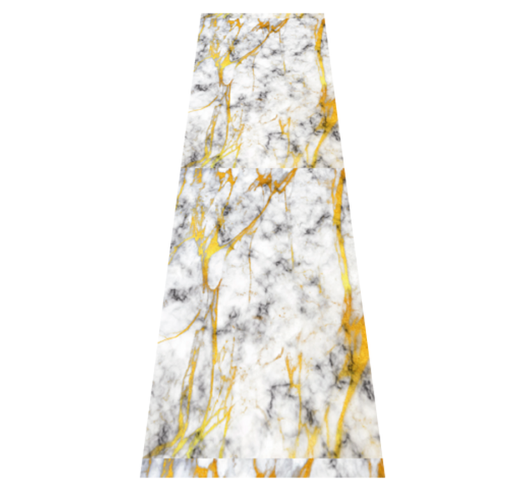 Elegant gray and gold marble vinyl rug bathroom - TenStickers