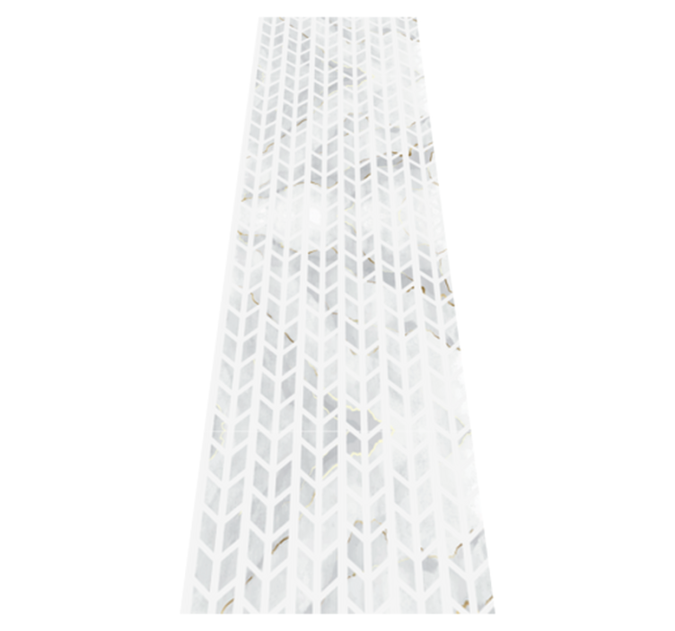 Vinyl rug bathroom small gold marble tiles - TenStickers