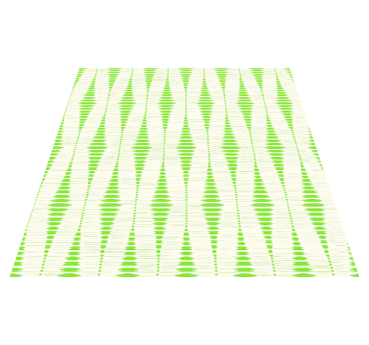 Green rabaul ikat geometric vinyl rug - TenStickers
