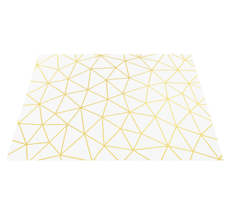 Geometric vinyl rug golden geometric prism mosaic - TenStickers