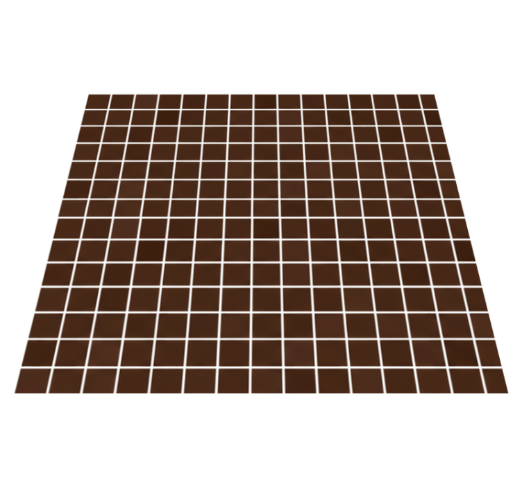 Vinyl rug bathroom mini chocolate brown mosaics - TenStickers