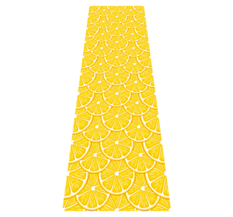 Kitchen vinyl rug with orange pattern fridge - TenStickers