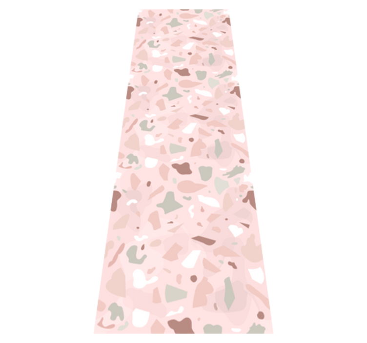 Kitchen vinyl rug in pink terrazzo pattern - TenStickers
