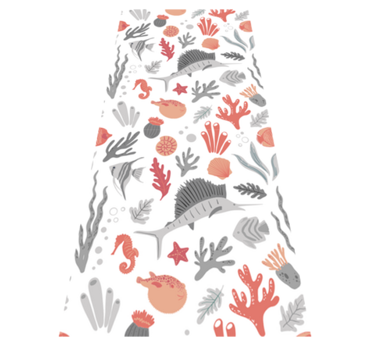 Bedroom vinyl rug with marine life design - TenStickers