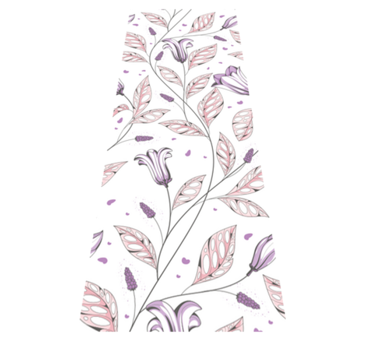 Bedroom vinyl rug with purple elegant tulips - TenStickers