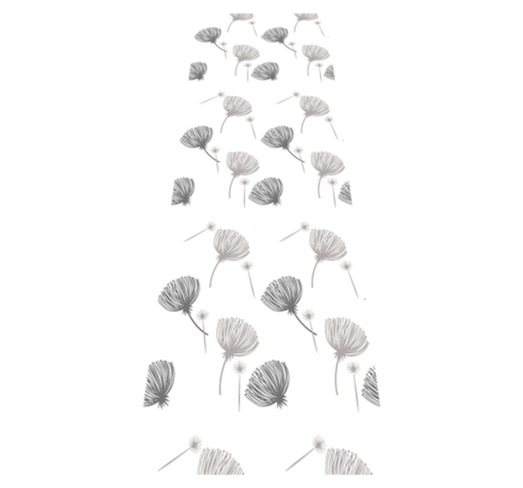 Bedroom vinyl rug with meadow flowers on white - TenStickers