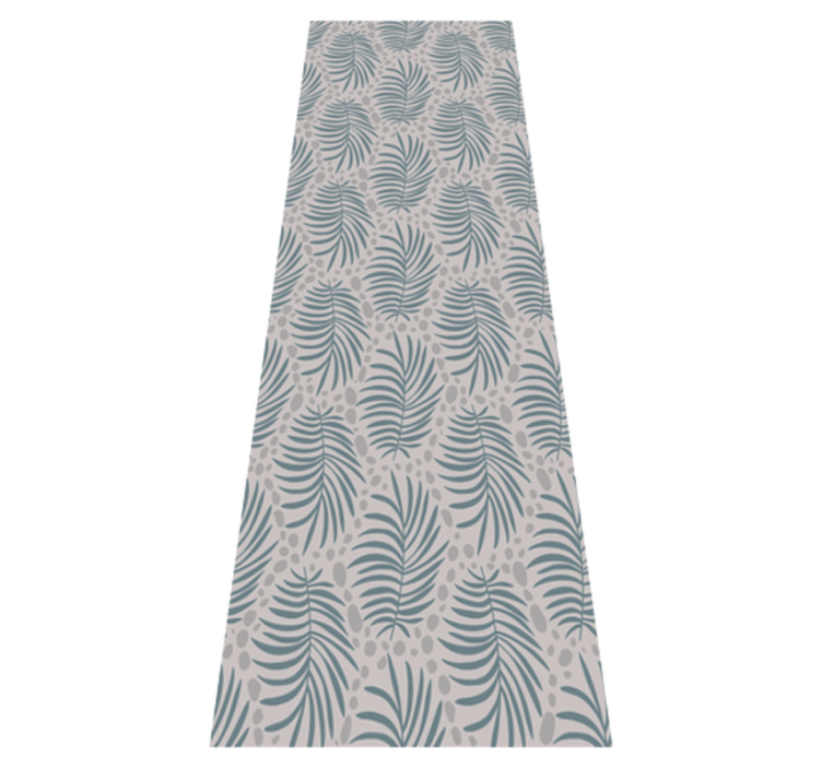 Tropical blue hamptons pattern bedroom vinyl rug - TenStickers