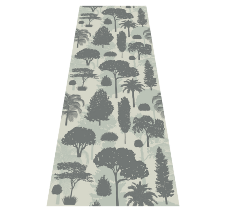 Bedroom vinyl rug with nordic tree patterns - TenStickers
