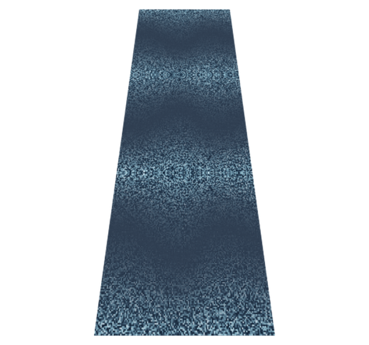 Bedroom vinyl rug with retro blue square dots - TenStickers