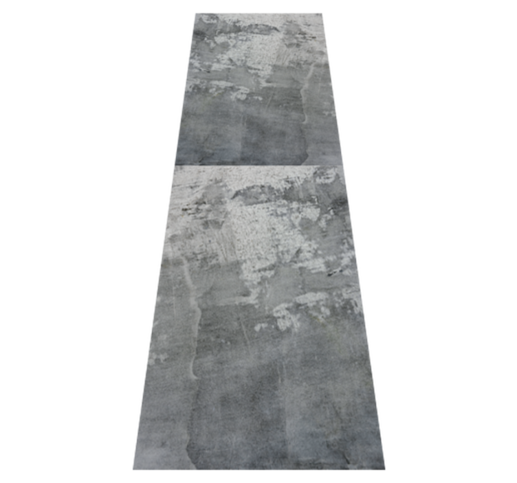 Bedroom vinyl rug with retro silver rectangle pattern - TenStickers