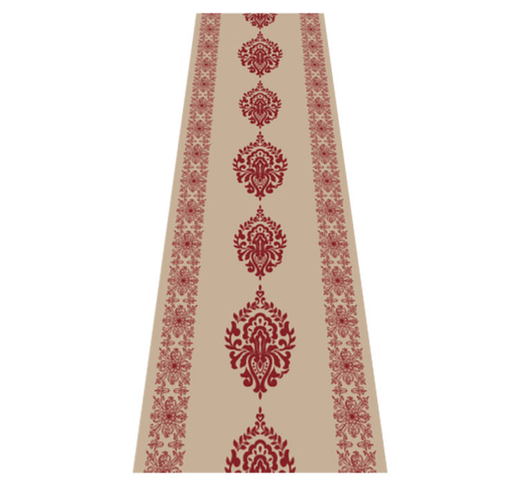 Bedroom vinyl rug in french provincial beige floral - TenStickers