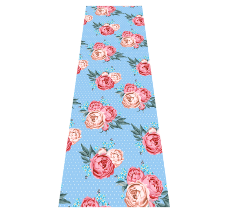 Shabby chic polka dot bedroom vinyl rug - TenStickers