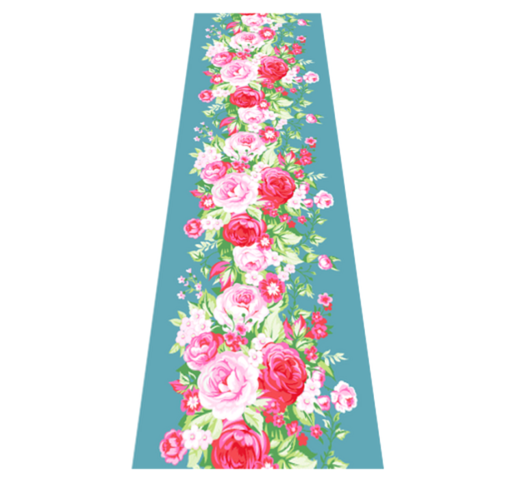 Turquoise shabby chic bedroom vinyl rug - TenStickers