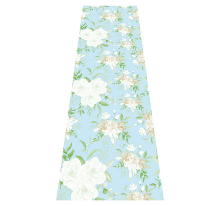 Wild floral grandmillennial bedroom vinyl rug - TenStickers