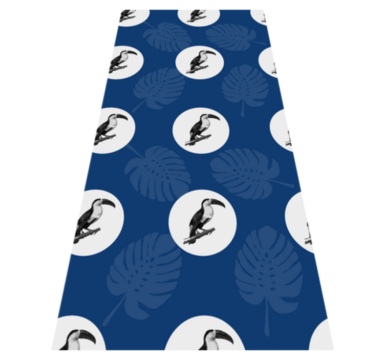 Bedroom vinyl rug with african style blue bird design - TenStickers