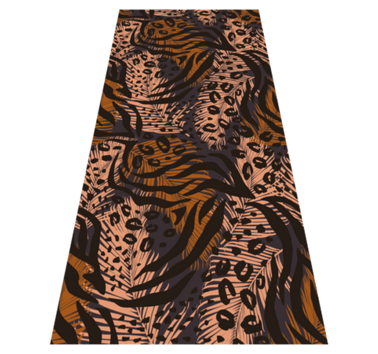 Bedroom vinyl rug with vibrant abstract african design - TenStickers