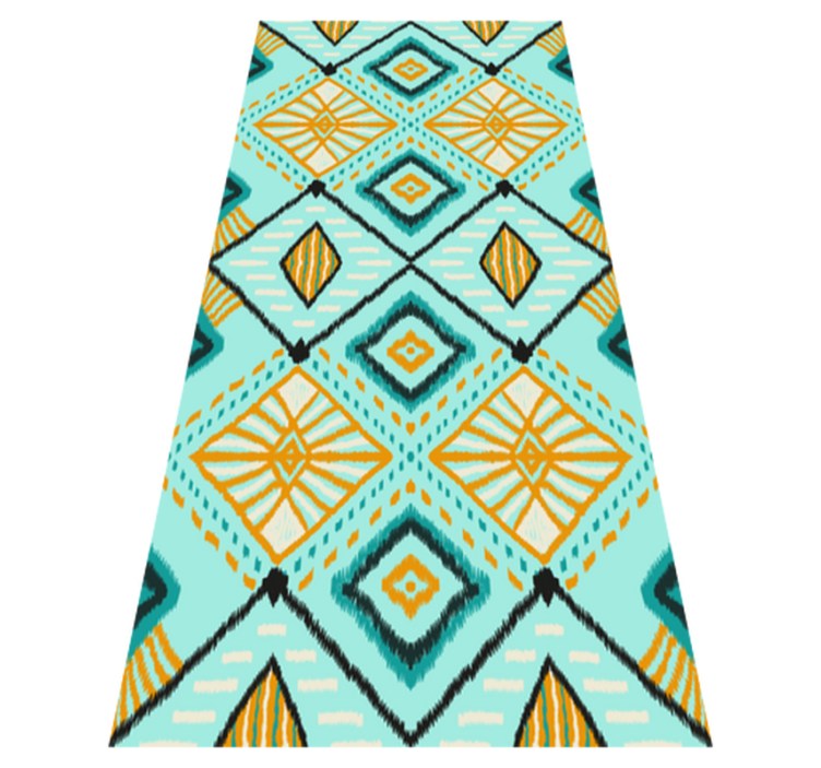 Bedroom vinyl rug with african abstract geometric design - TenStickers