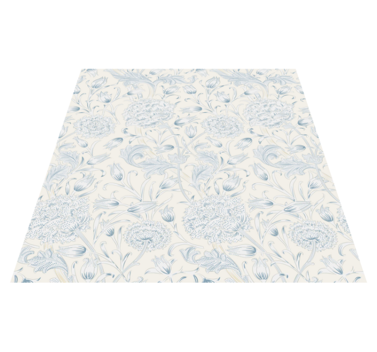 Bedroom vinyl rug with floral pattern design - TenStickers