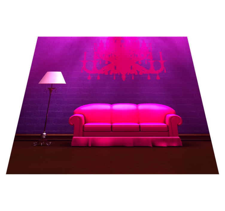 Bedroom vinyl rug decorative sofa and lamp - TenStickers