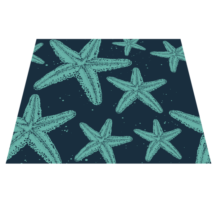 Starfish bluetones bedroom vinyl rug - TenStickers