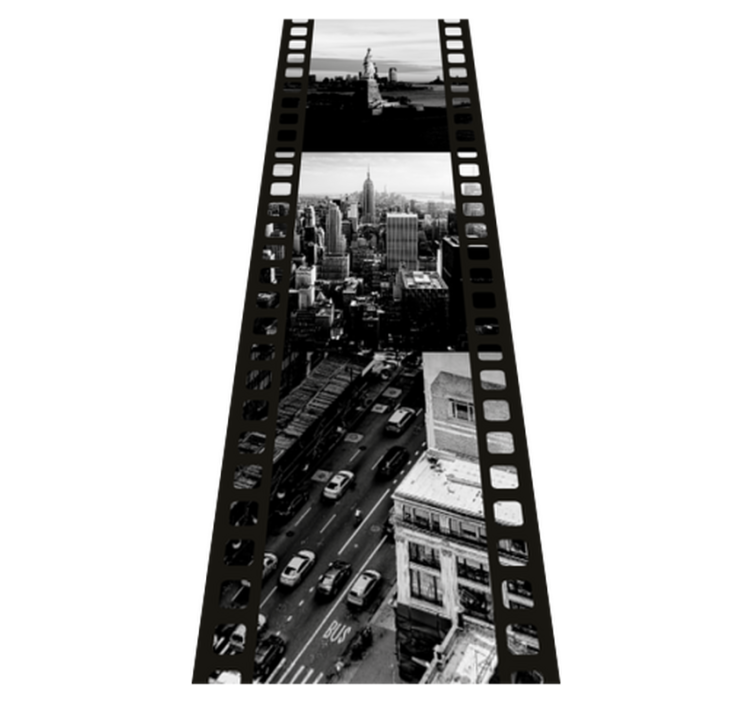 Bedroom vinyl rug nyc photo tape collage - TenStickers