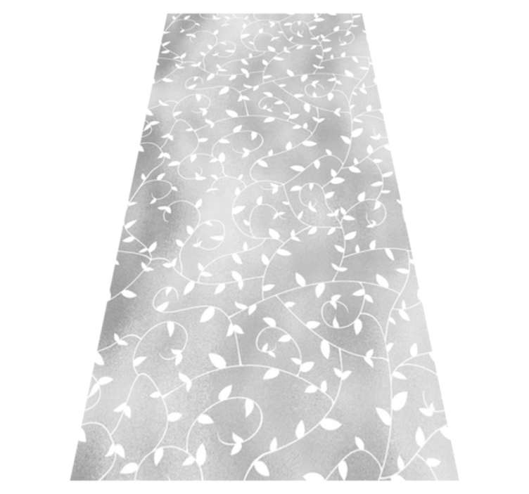 Bedroom vinyl rug tree branches white and silver - TenStickers