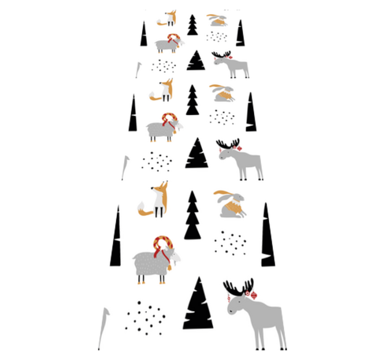 Bedroom vinyl rug with winter animal design - TenStickers