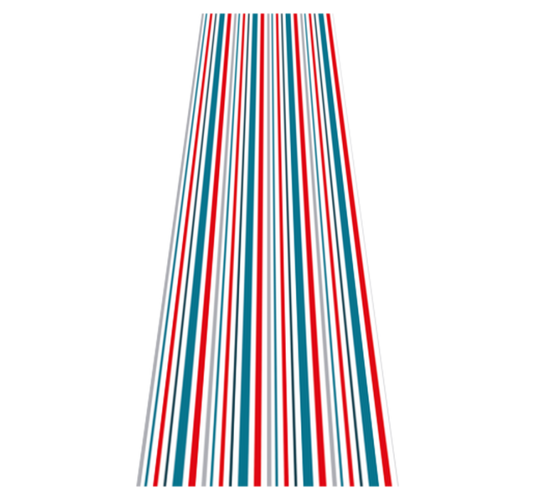 Marine retro striped design bedroom vinyl rug - TenStickers