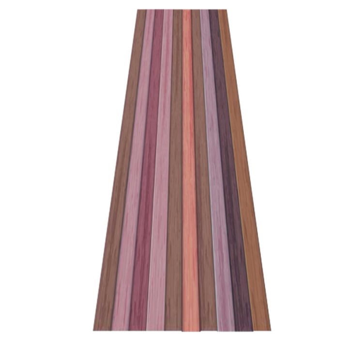Bedroom vinyl rug in gray and pink wood texture - TenStickers