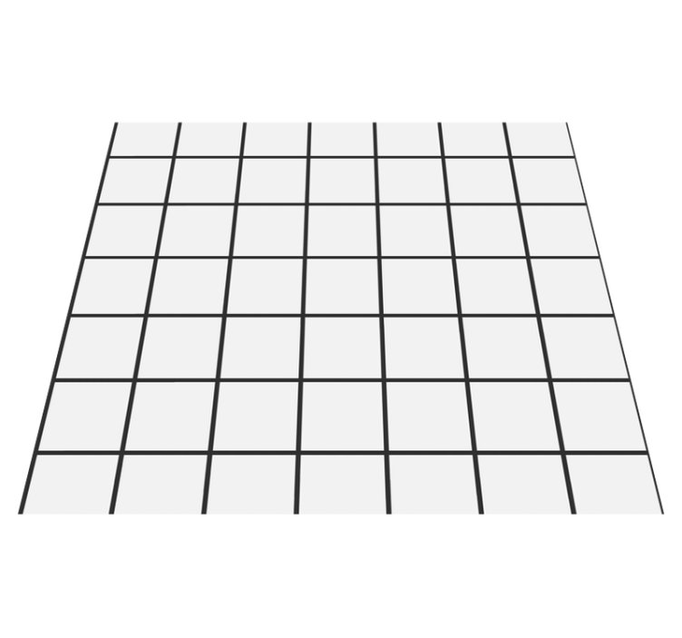 Bedroom vinyl rug uneven checkerboard design - TenStickers