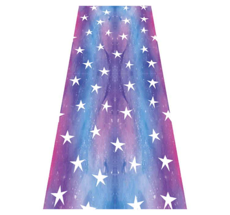 Bedroom vinyl rug in purple cosmos with stars - TenStickers