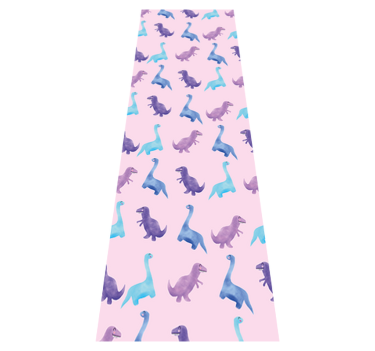 Bedroom vinyl rug with pink dinosaurs design - TenStickers