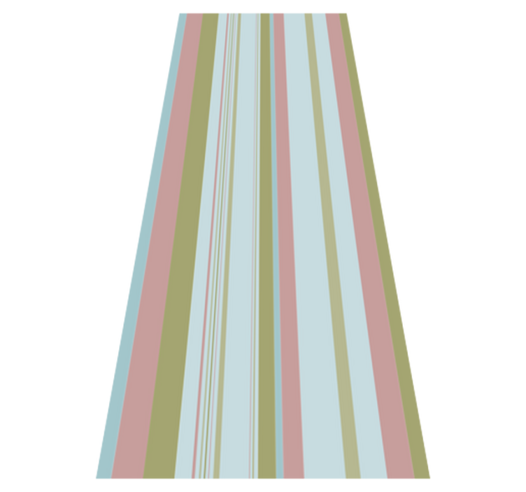 Bedroom vinyl rug in blue and green 80's stripes - TenStickers