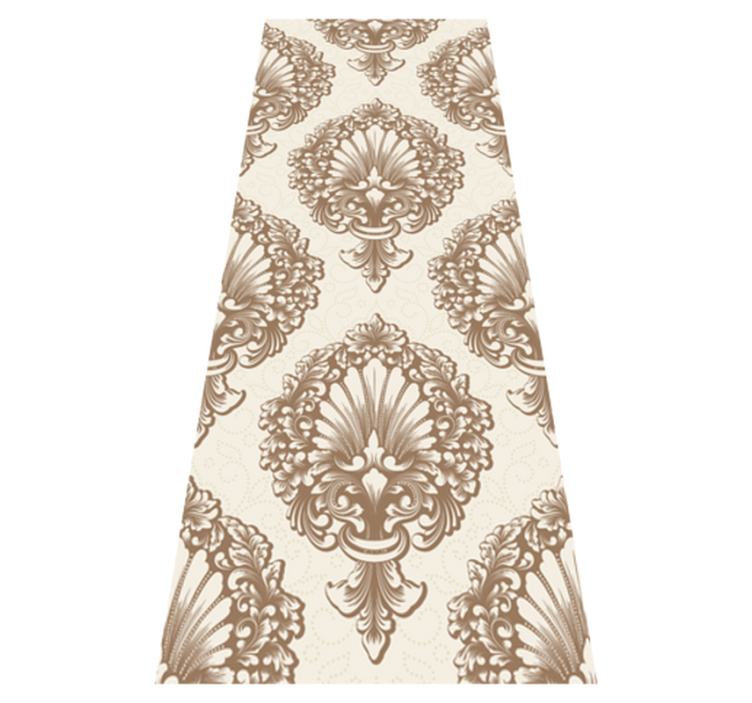 Bedroom vinyl rug in vintage damask style - TenStickers