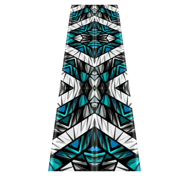 Cool black, blue and white graffiti bedroom vinyl rug - TenStickers