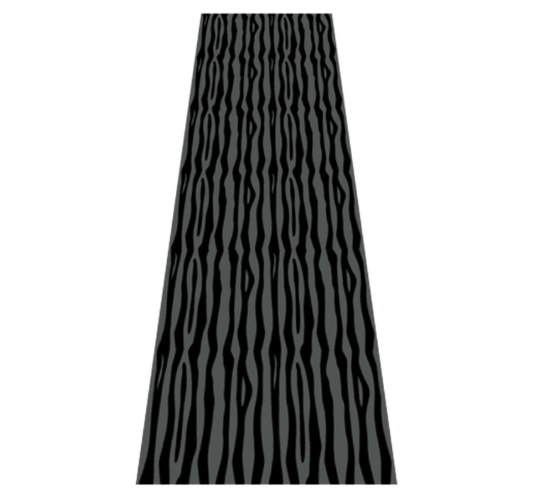 Grey and black wavy stripes bedroom vinyl rug - TenStickers