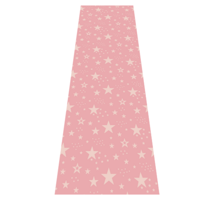 Bedroom vinyl rug with light pink stars on dark pink - TenStickers