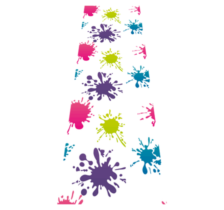 Bedroom vinyl rug in vibrant multicolor splash - TenStickers