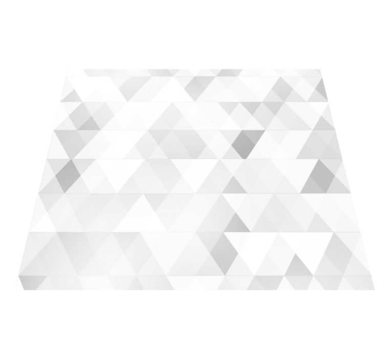 Bedroom vinyl rug with geometric grey triangles - TenStickers