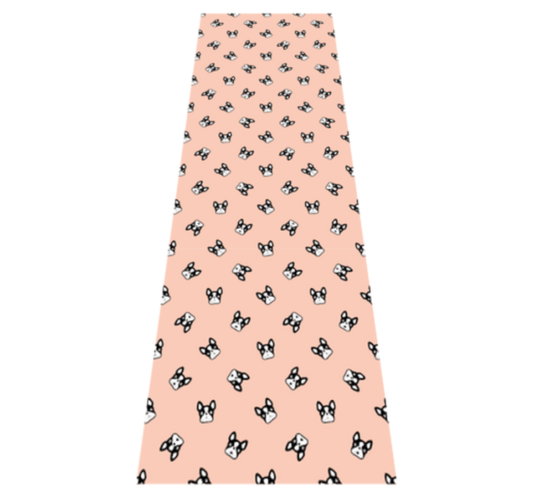 Bedroom vinyl rug with adorable french bulldogs pattern - TenStickers