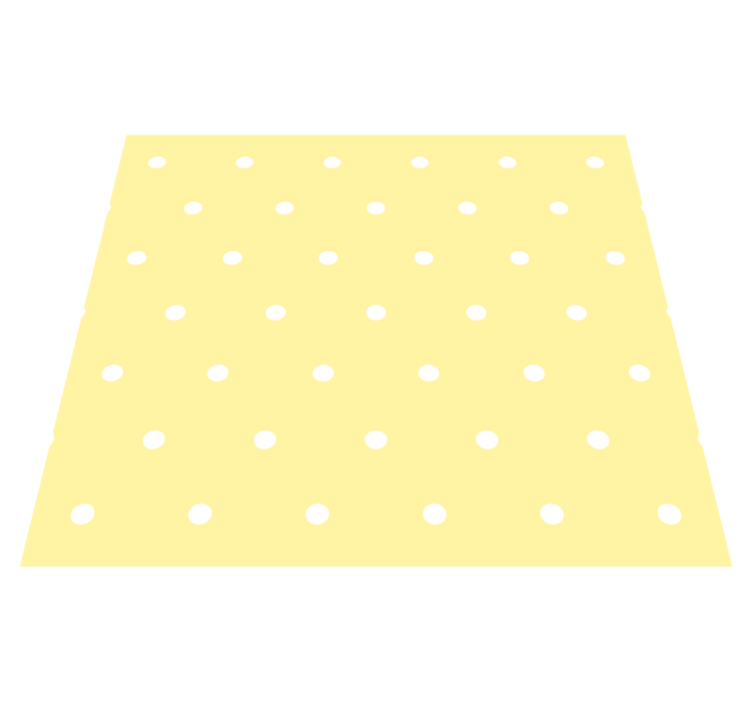 Bedroom vinyl rug with yellow polka dots - TenStickers