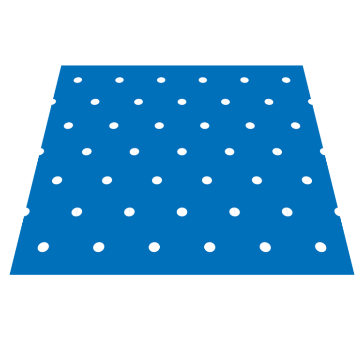 Bedroom vinyl rug with polka dots on blue background - TenStickers