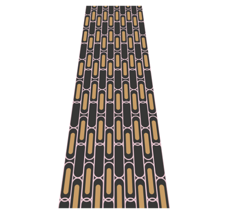 Bedroom vinyl rug in brown and pink stripes - TenStickers