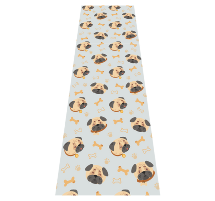 Bedroom vinyl rug with british bulldog puppies pattern - TenStickers