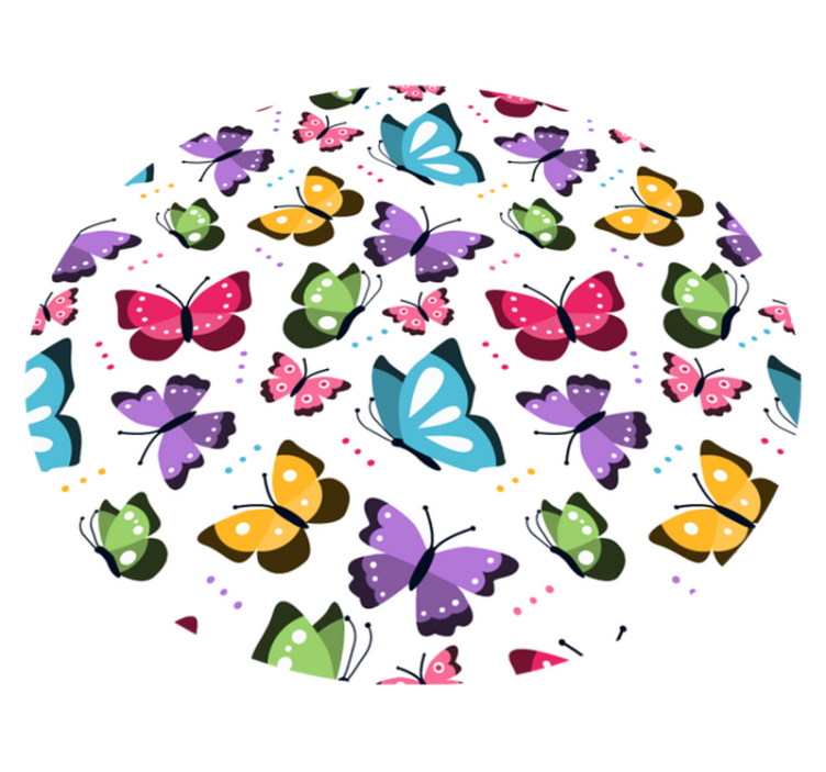 Colorful butterfly pattern animal mat - TenStickers