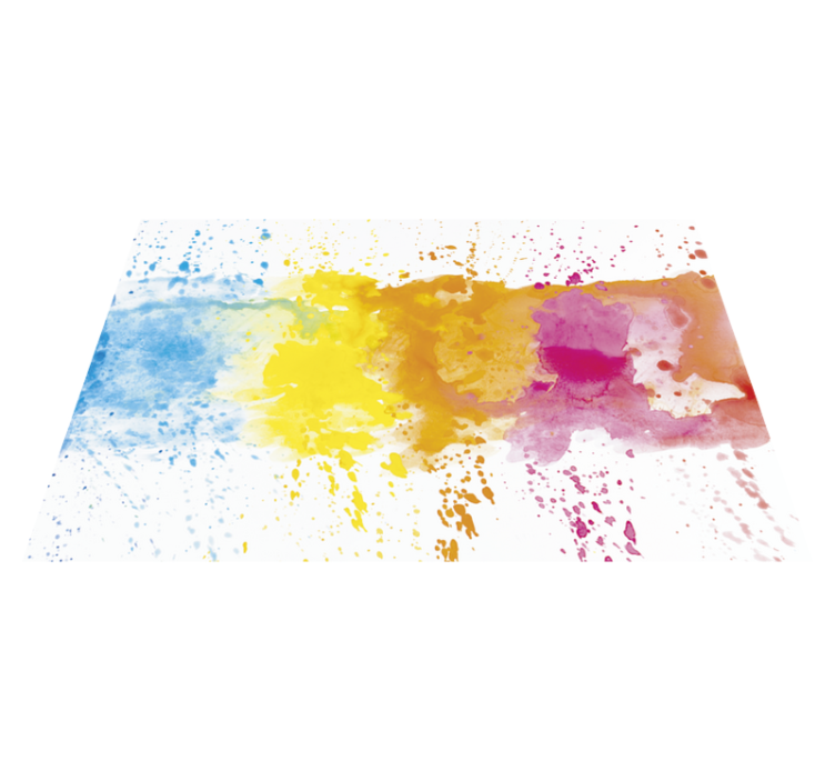 Watercolour splash modern vinyl rug - TenStickers