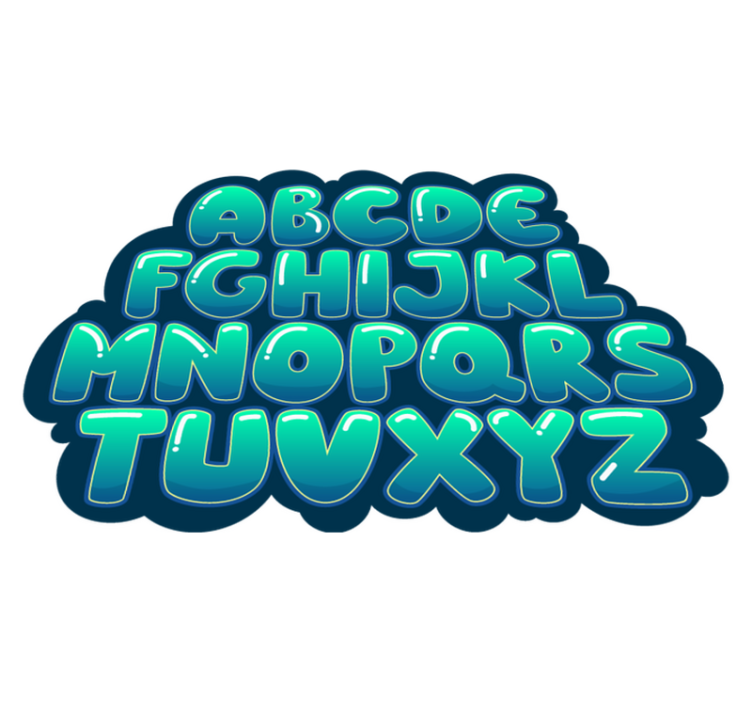 Alphabet Cloud abcs vinyl rug - TenStickers