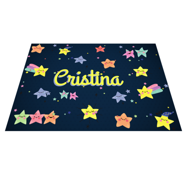 Marvellous customizable kids stars vinyl rug - TenStickers